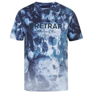 Firetrap Mens Sub Skulls T-Shirt / Navy